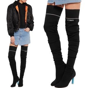 VETEMENTS } Thigh High Sock Lighter Boots